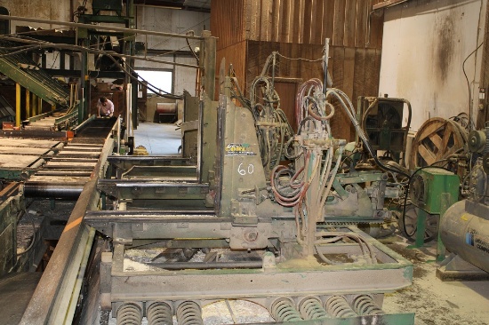 CORLEY 36" 3HB CARRIAGE W/55' OF TRACK,CIRCLE SAW HUSK W/TOP SAW,CAB AND CONTROLS NO CABLE