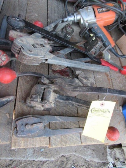 LOT OF BANDING TOOLS