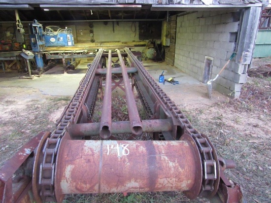 40" X 22' CHAIN INFEED PACKAGE DECK W/131 CHAIN & ELECT DRV