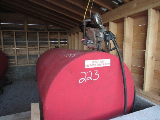 500 GAL FUEL TANK, GAS BOY ELECT PUMP