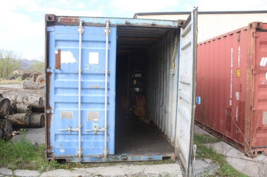40FT SHIPPING CONTAINER W/SHELVING