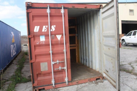 40FT SHIPPING CONTAINER W/SHELVING