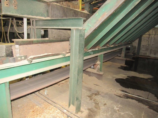 18 INCH X APPROX. 30 FEET BELT CONVEYOR W/ELEC DRV