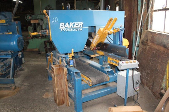 BAKER 1 BAND RESAW W/RETURN, 20HP ELECTRIC MTR, VERY GOOD CONDITION