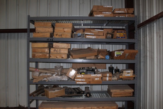 STEEL SHELVES W/ PARTS FOR LICO OPTIMIZED GANG RIP SYS