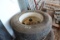 USED 295/75R22.5 TIRE MOUNTED ON STEEL RIM