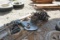 PALLET W/ (3) DEBARKER HDS & OTHER MISC ITEMS
