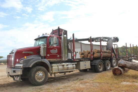 2019 WESTERN STAR  LOG TRUCK W/ DETROIT ENGINE, DROP AXLE, AUTOMATIC ALLISON TRANS, VEH FAM: LDTN2VO