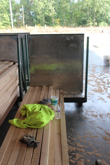 STEEL LUMBER CART, 2 SECTIONS, 43 IN WIDE PACKS