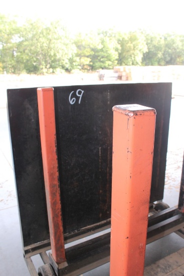 STEEL LUMBER CART, 2 SECTIONS, 46 IN WIDE PACKS