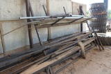 STEEL RACK W/ PIPE, CONDUIT, THREADED ROD, STEEL