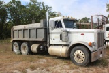 1990 PETERBILT DUMP TRUCK W/ DETROIT ENGINE, 13 SPEED EATON FULLER TRANS, 14 FT DUMP BED,  1339594 M