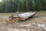 25 FT TAG ALONG TRAILER CZ40KT W/ PINTLE HITCH, DROP DOWN RAMPS & TANDEM DUAL AXLES