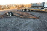 16 FT EQUIPMENT TRAILER W/ RAMPS, PINDLE HITCH - BAD TIRE & WIRING