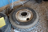 NEW HANKOOK 11R24.5 TIRE MOUNTED ON STEEL RIM
