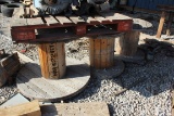 (3) WOODEN SPOOLS