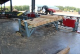 2 STR 3 FT X 8 FT DECLINE DECK W/ DEAD ROLLS, FIXED STOPS