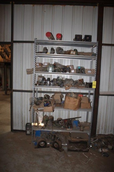 Metal Shelving Unit & Content - new bearings, etc