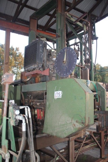 40ft Timber Mill, 2in Band Saw Blade w/ Diesel Power, Hyd Controls, Dogs, Turner w/ Box of Bandsaw B