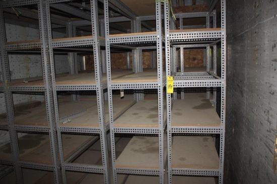 (6) 18in x 4ft x 81in H Metal w/Wood Shelving Units (Sells 6 X The $)