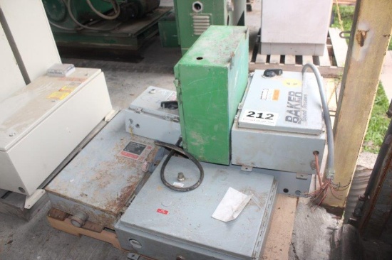 Pallet w/200 Amp Disconnect, (5) Electrical Control Boxes