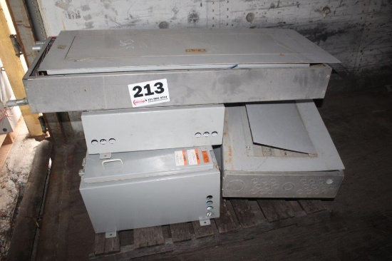 (2) 200 Amp Breaker Boxes (3 Phase), (3) Electrical Control Boxes