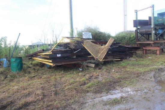 (5) 7ft X 23ft Steel Platform Sections w/Other Various Size H & I Beams, Other Size Plate Steel