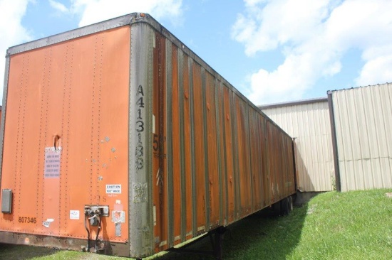 1993 53ft Wabash Van Trailer No Title, Does Not Sell w/Contents