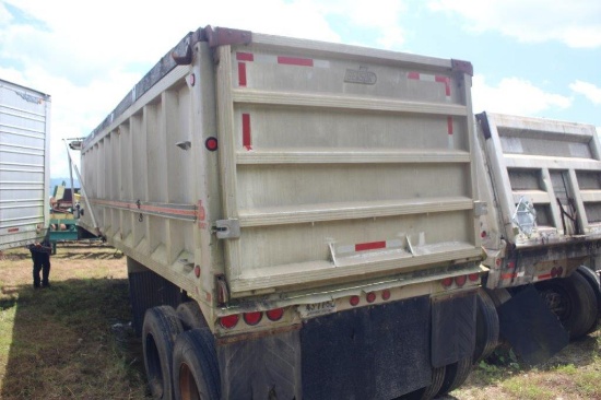 Benson 30ft Aluminum Dump Trailer w/Tarp System, No Tarp