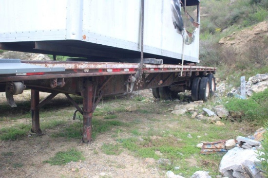 45ft Flatbed Steel Trailer, Not Road Worthy, No Title