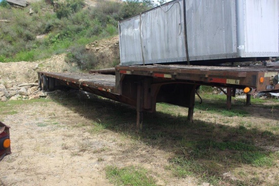 45ft Steel Step Deck Trailer, Not Road Worthy, No Title
