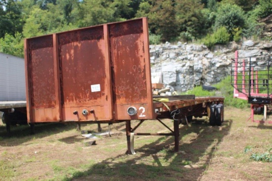 45ft Steel Flatbed Trailer for Scrap, Frame Rotted Through