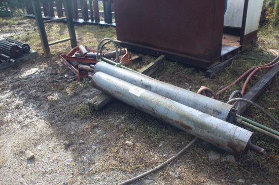 (2) 6ft 8in Steel Rolls w/Keyed Shaft Ends and Other Misc Items