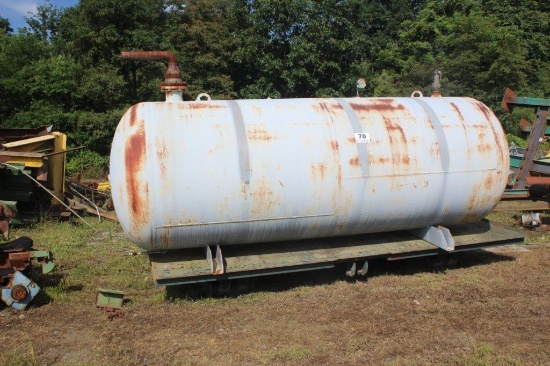 Horizontal Air Receiver Tank Mounted on Steel Platform