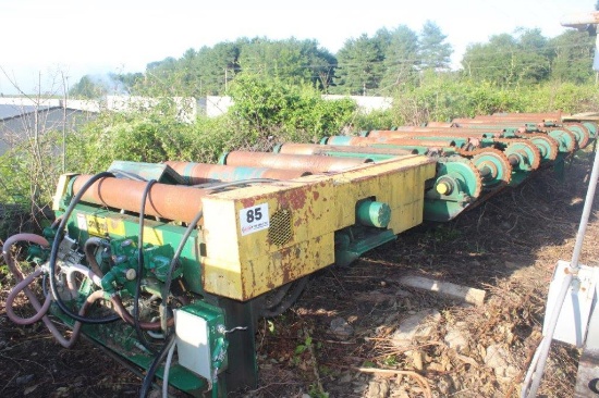 Salem 4ft x 24ft Outfeed Roll Case w/Lumber Separator w/4ft 6 Strand Pop Up Transfer w/Hyd Drive on