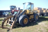 Volvo L70B Wheel Loader, 21286 Hrs, Running Condition Not Known, Sells w/Pin on Log Grapple