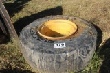 (2) Rims w/Tires for Volvo Loader (Bad Tires)