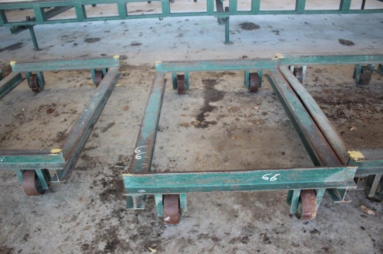 Approx 6ft x 4ft Wide Steel Lumber Cart