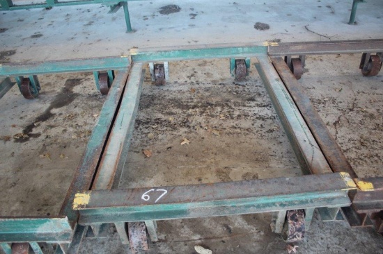 Approx 6ft x 4ft Wide Steel Lumber Cart
