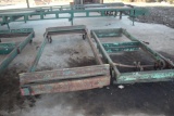 (2) 48in x 116in Steel Lumber Carts, 1 Cart Missing Caster Wheels
