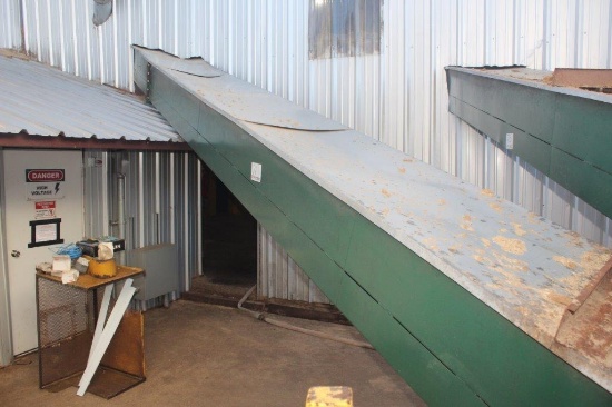 28in x 42ft Covered Belt Conveyor w/ 12in Deep Sides, Elec Drv