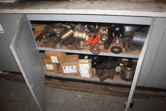 Contents in Woodend Cabinet - as Marked, New Steam traps, Valves & Related