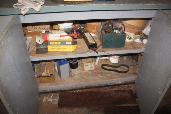 Contents in Wooden Cabinet