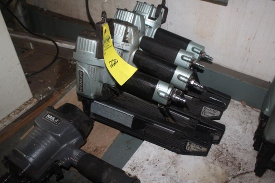 (4) Hitachi 7/16" W Staplers