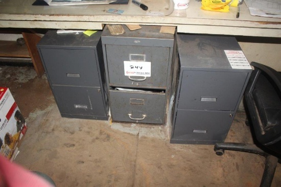 (3) Small File Cabinets & Contents
