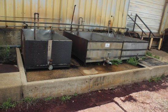 (3) Stainless Steel Lined Vats 41 x 72 x 24