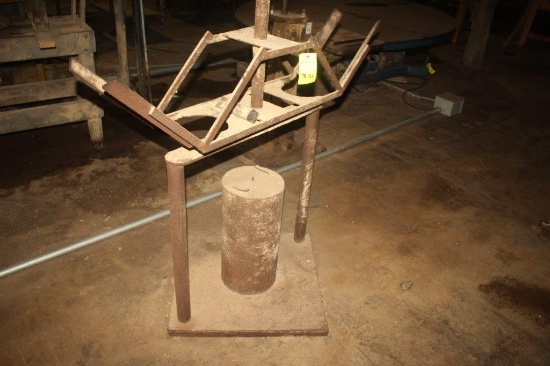 (1) Roll Wire Dispenser, (2) Pedestal Style Steel Work Tables