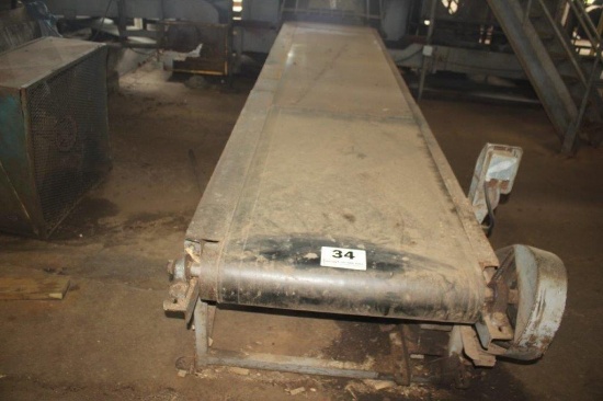 Tailing Table 45" x 16'6" w/ 36"W Conveyor Belt, Elec Dr