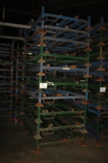 (10) Stackable Steel Bunks 44" x 79" w/Removable 68" Posts