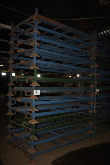 (12) Stackable Steel Bunks 44" x 79" w/Removable 68" Posts